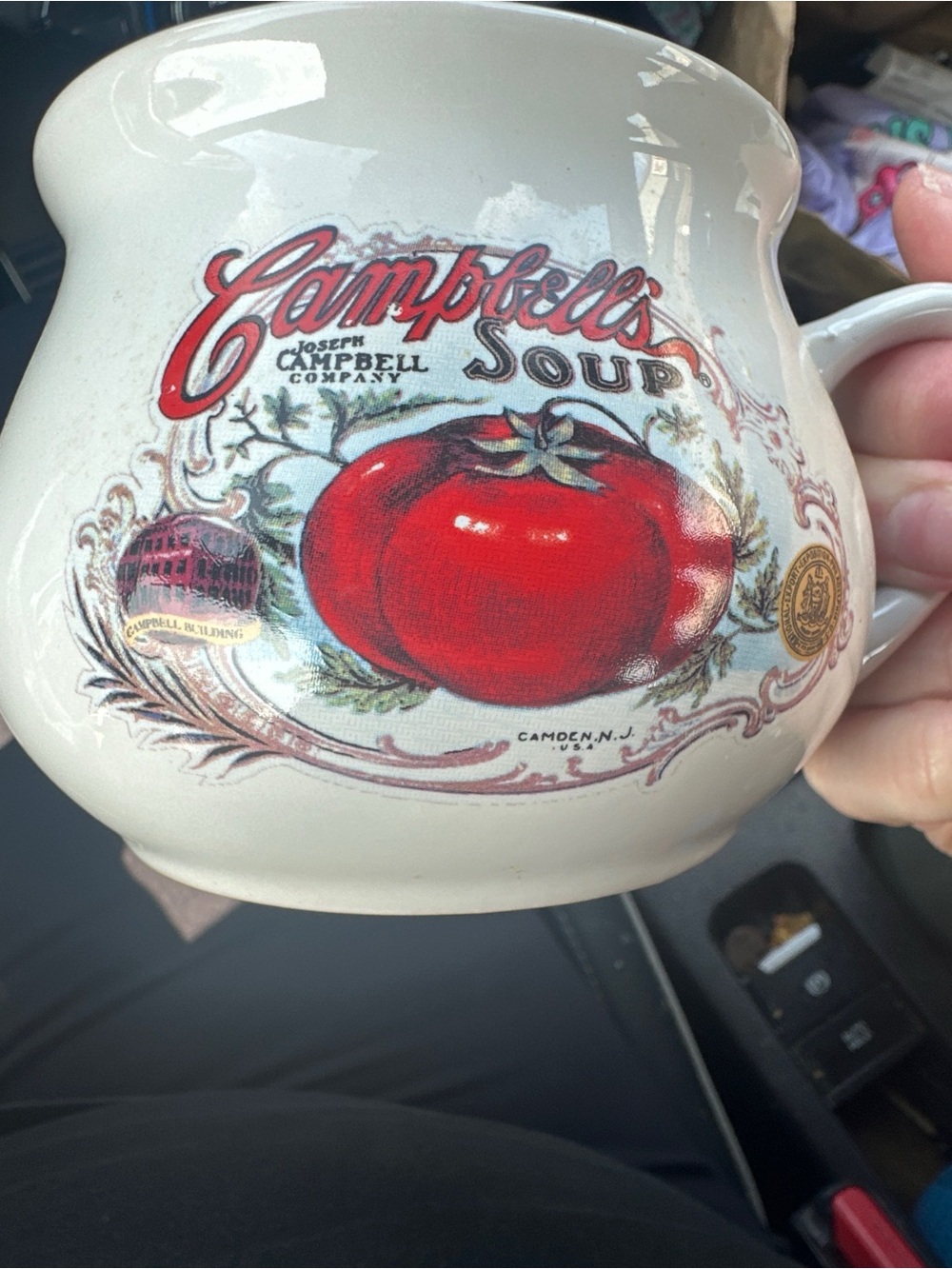 2 Campbell's Red Tomato Ceramic Soup Mug